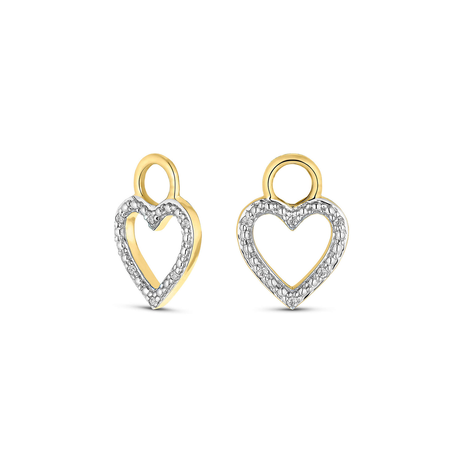 Diamant Anhänger für Creolen Gold 585/- bicolor