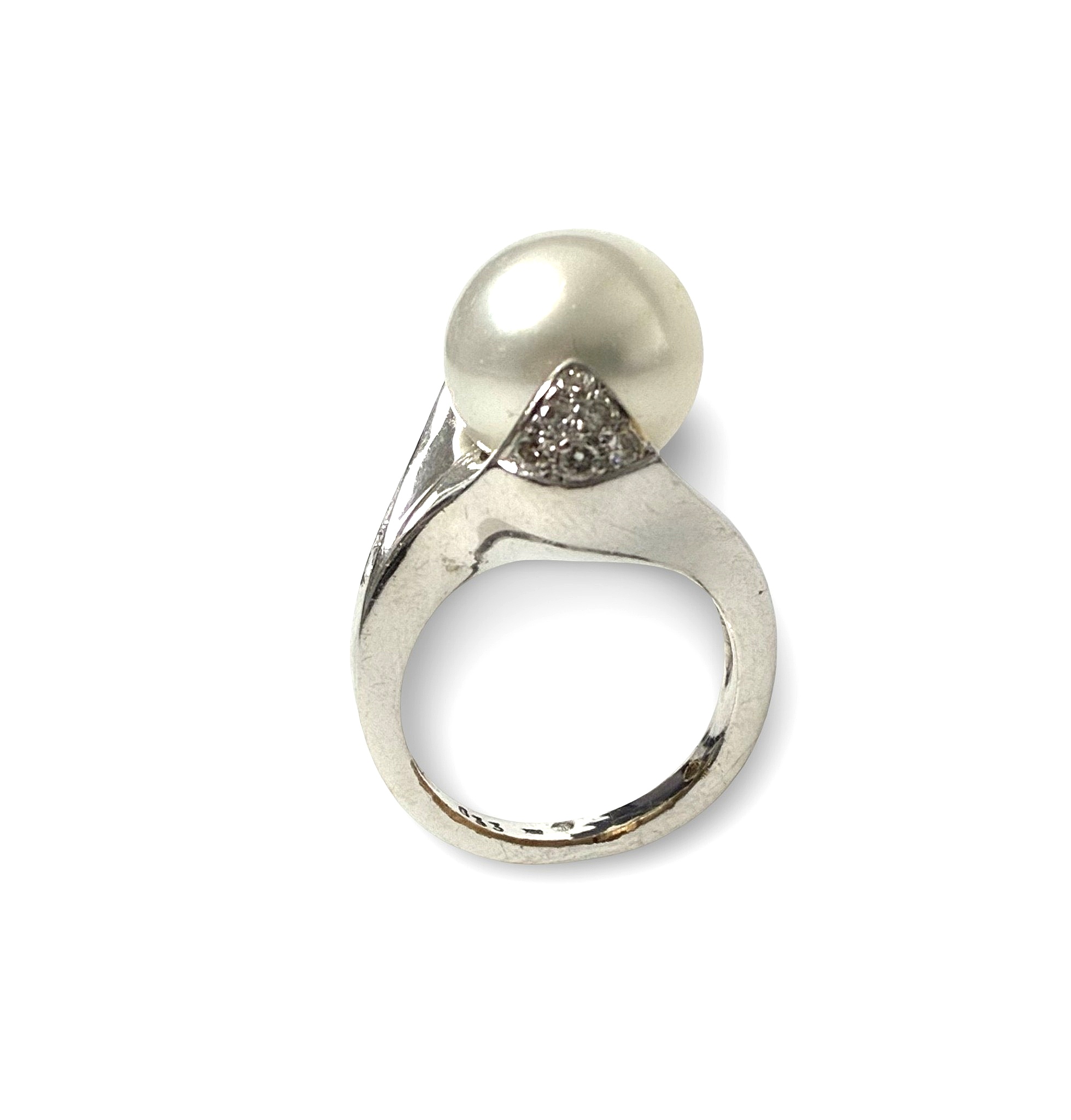 Brillant Kulturperlen Damenring - Gold 750 - RW 50 - Privatbesitz