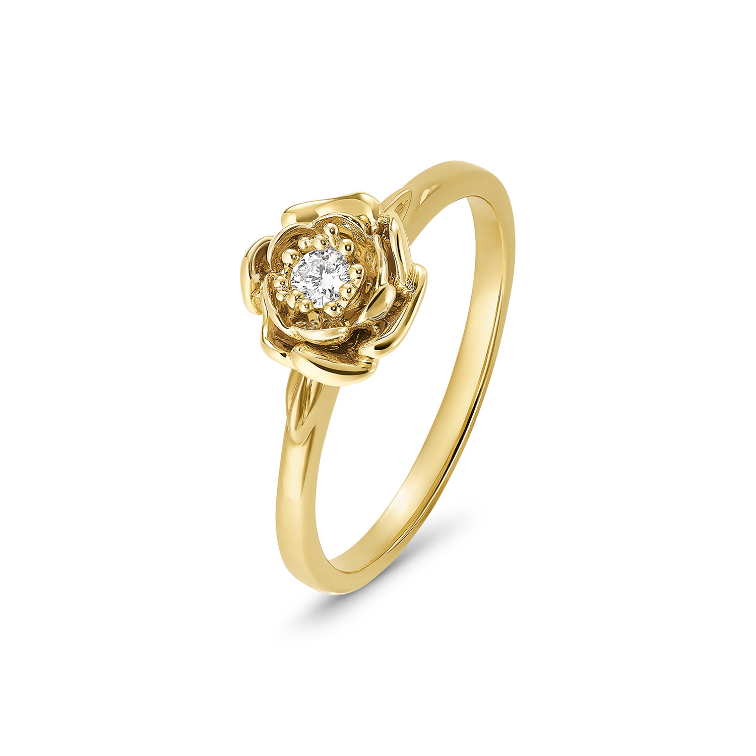 Ring WILDROSE-S Gelbgold 585/- mit Brillant