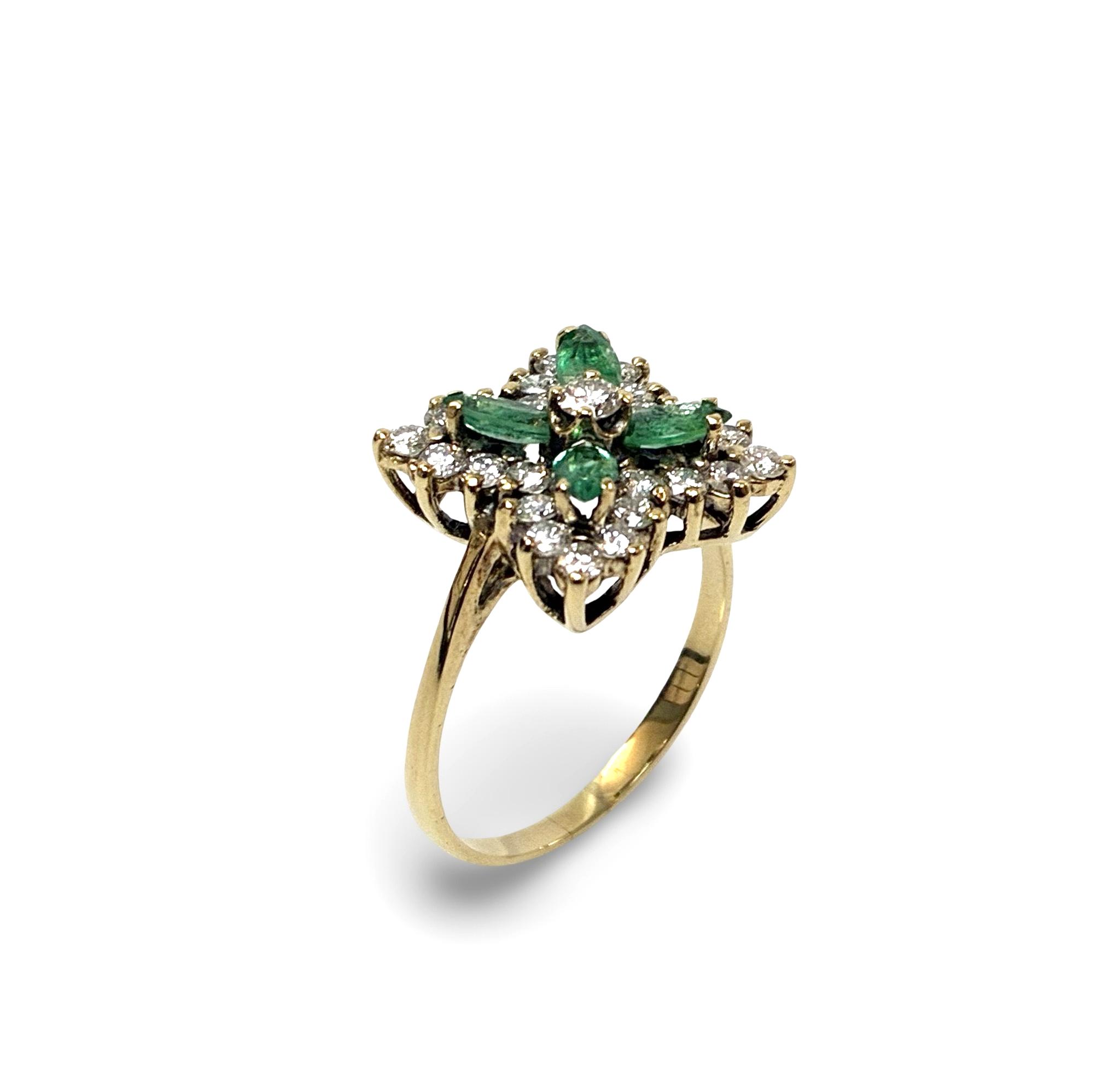 Brillant Smaragd Ring - Gold 585 - RW 56 - Privatbesitz