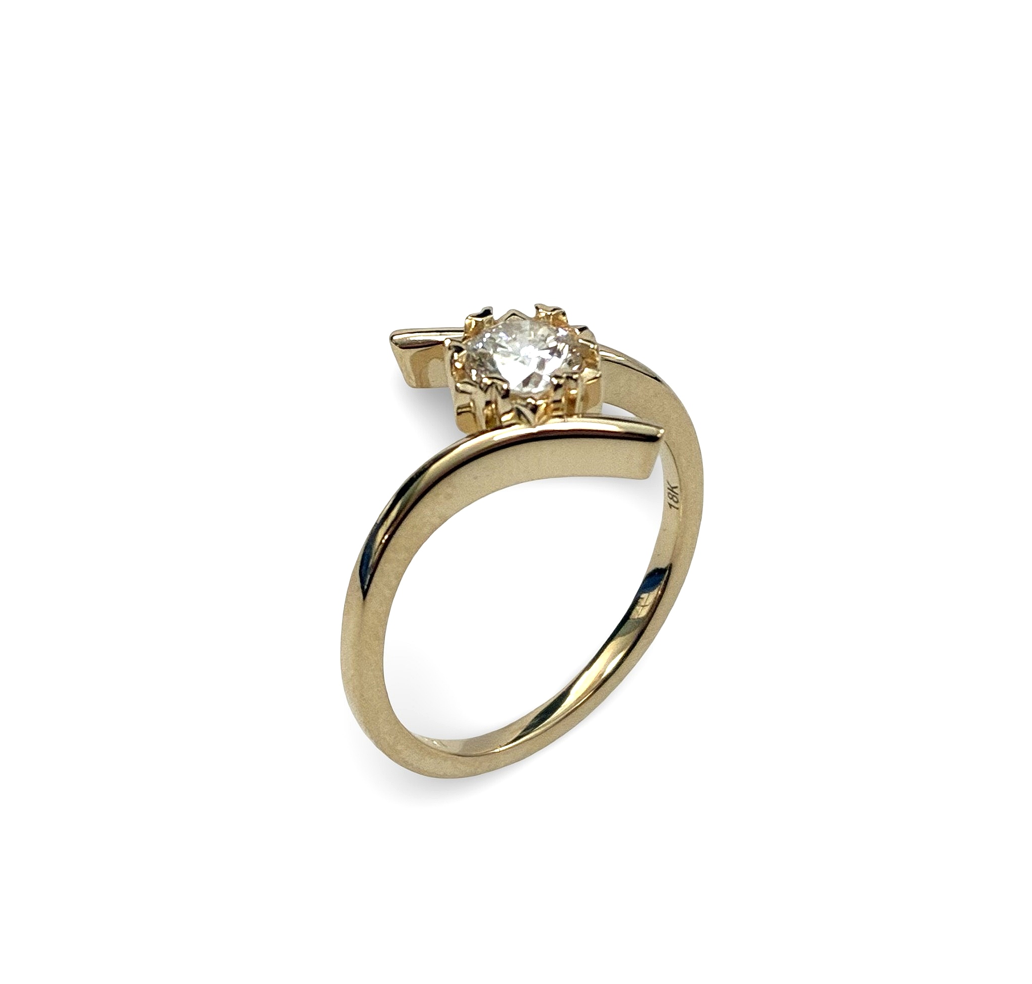 Brillantsolitär Ring - Gold 750 - RW 56 - Privatbesitz