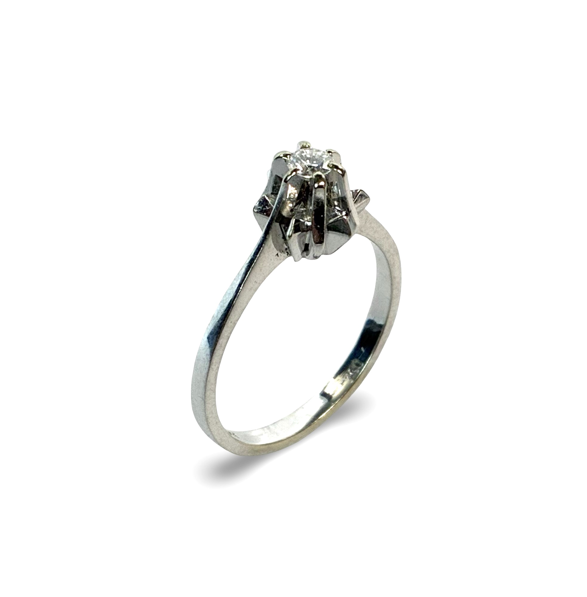 Brillantsolitär Ring - Weißgold 585 - RW 55 – Privatbesitz