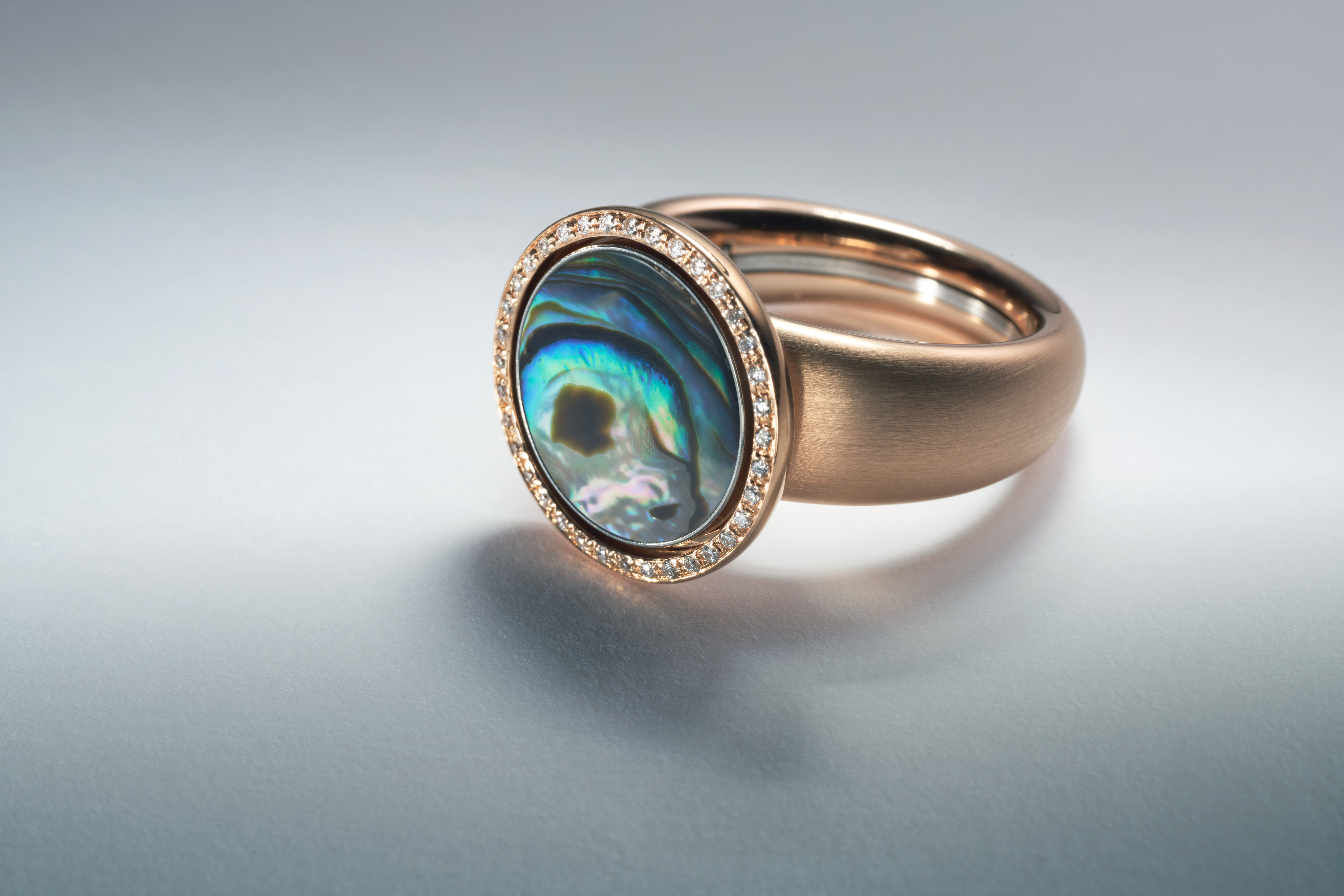 Basisring Charlotte TOUCH Rotgold 750/- matt