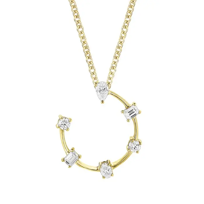 Lab Grown Diamond Anhänger Gelbgold 585/- zus. 0,90 ct.