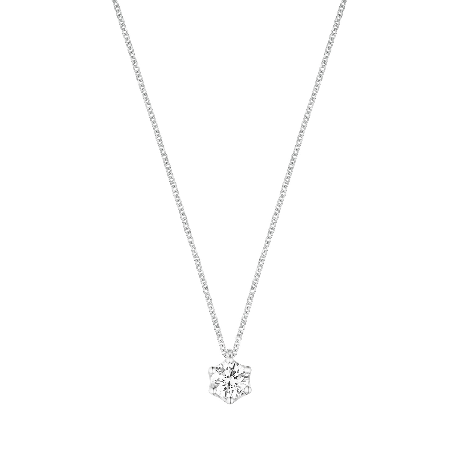 Lab Grown Diamond Collier Weißgold 585/- im Brillantschliff 0,50 ct.