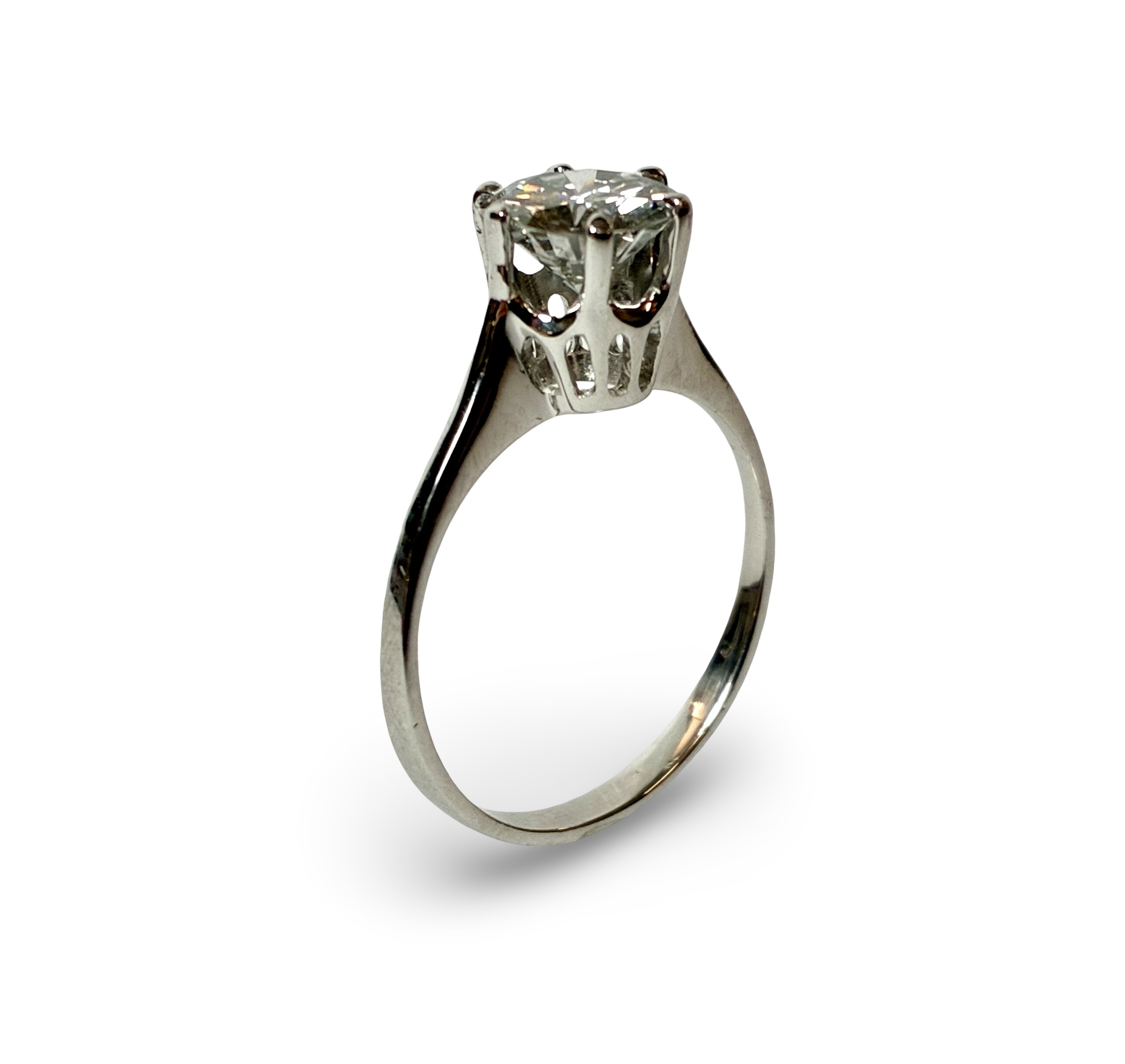 Brillantsolitär Ring - Weißgold 750 - RW 56 - Privatbesitz