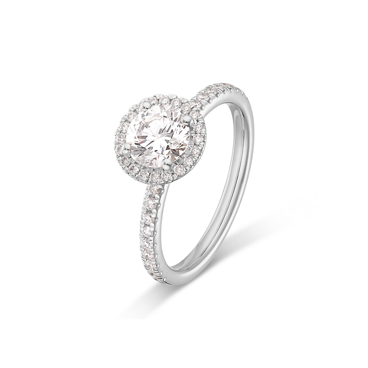Lab Grown Diamond Ring Weißgold 585/- im Brillantschliff zus. 1,33 ct.