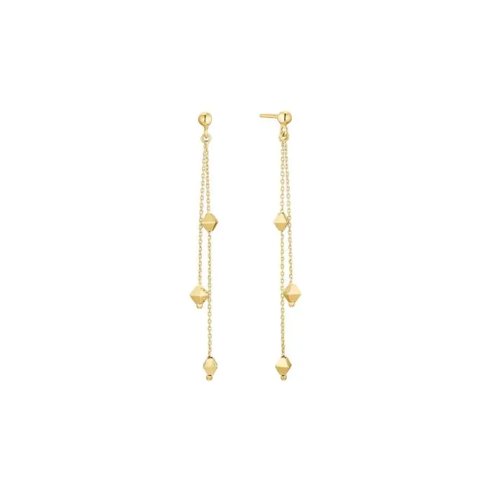 Ohrhänger "Rhomben" Gelbgold 585/-