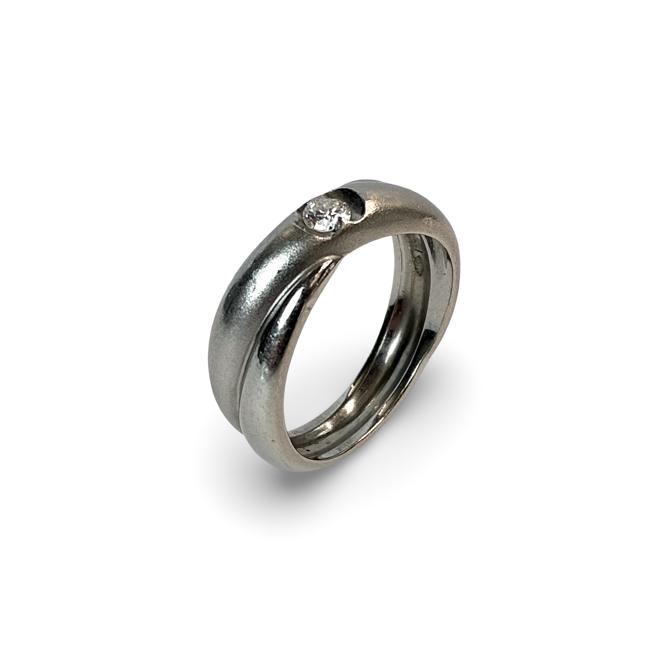 Brillantsolitär Ring - Weißgold 750 - RW 54 - Privatbesitz