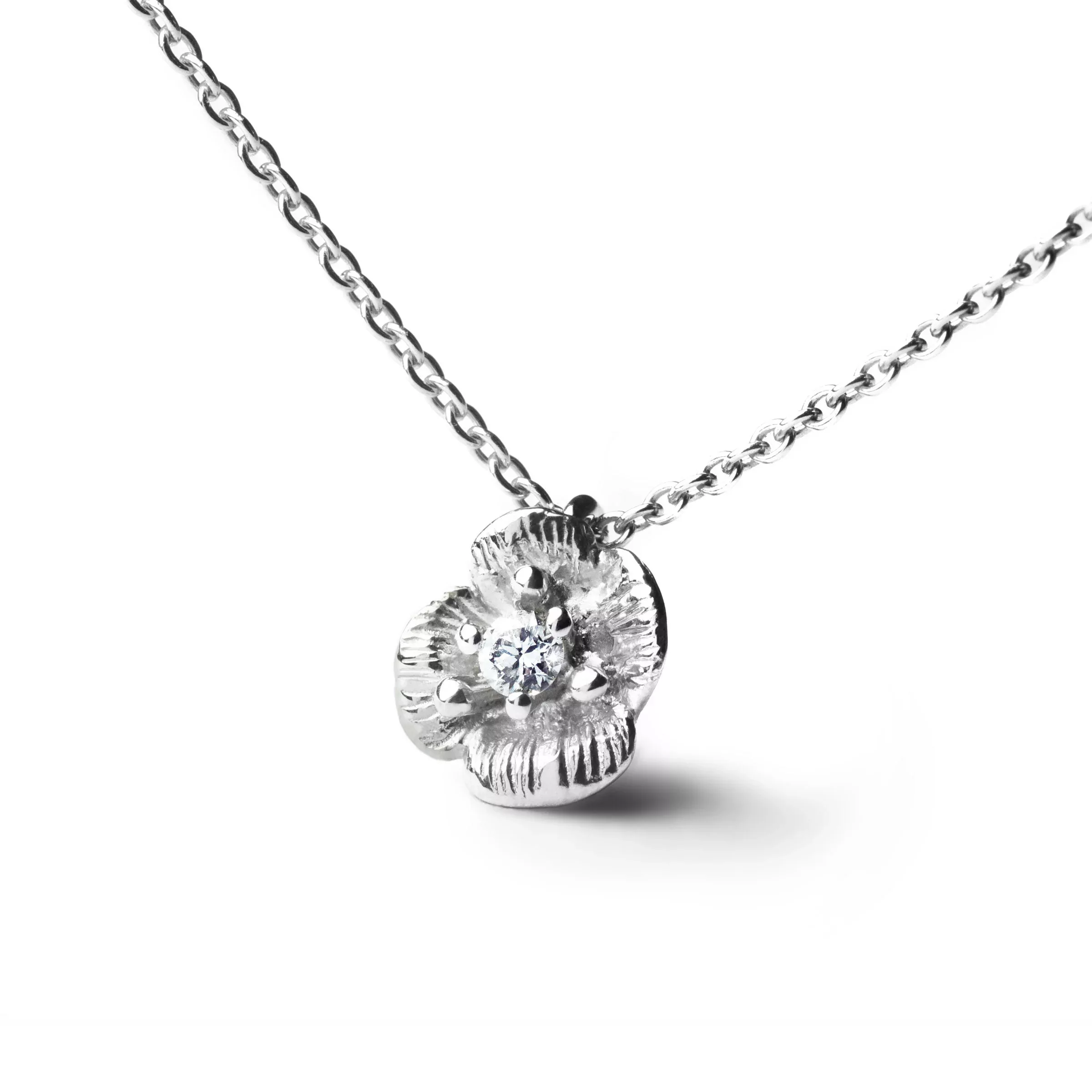 Anhänger DIAMANTBLÜTE Veronica Weißgold 750/- mit Brillant