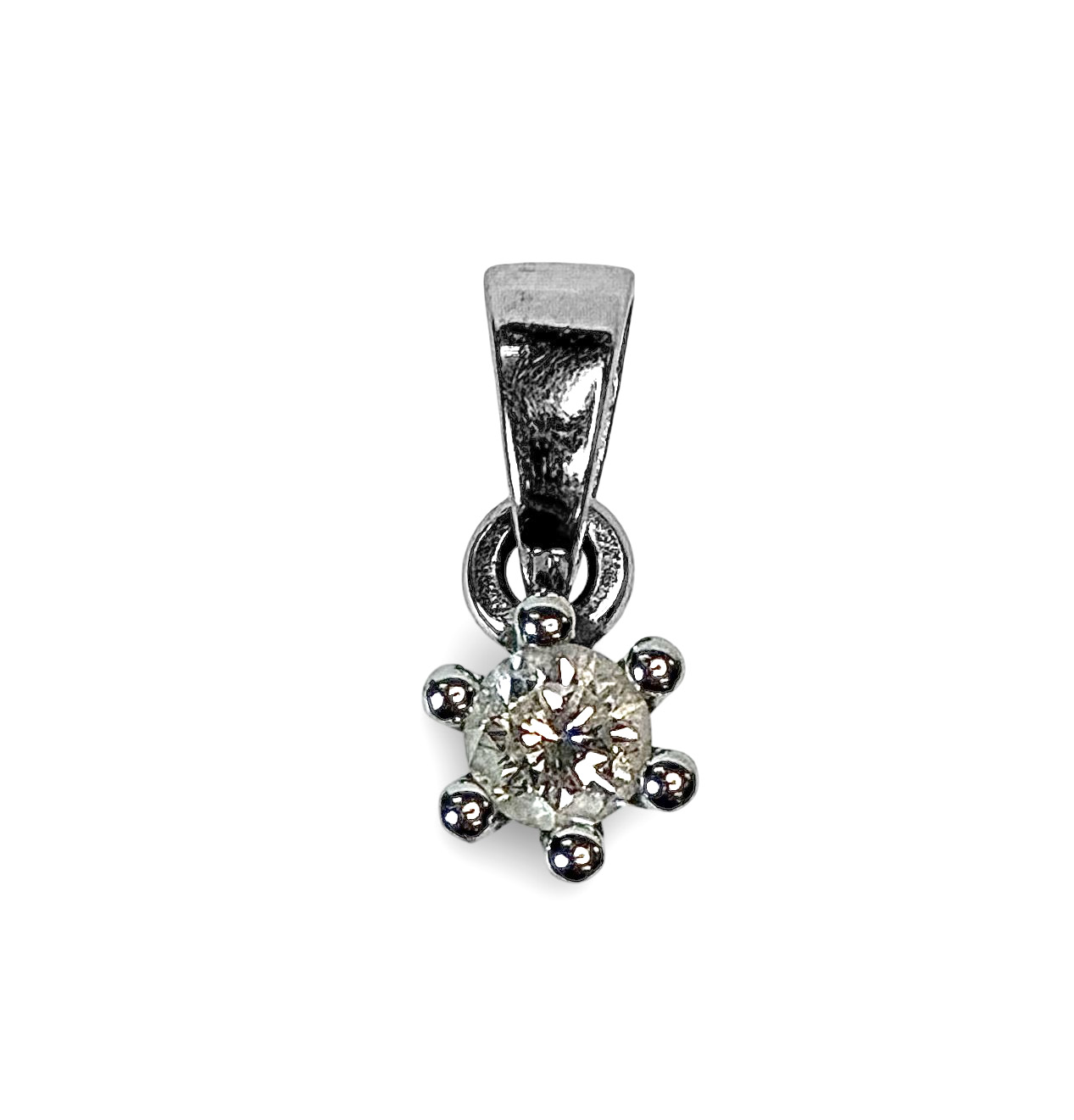 Brillantsolitär Anhänger - Weißgold 585 - Privatbesitz