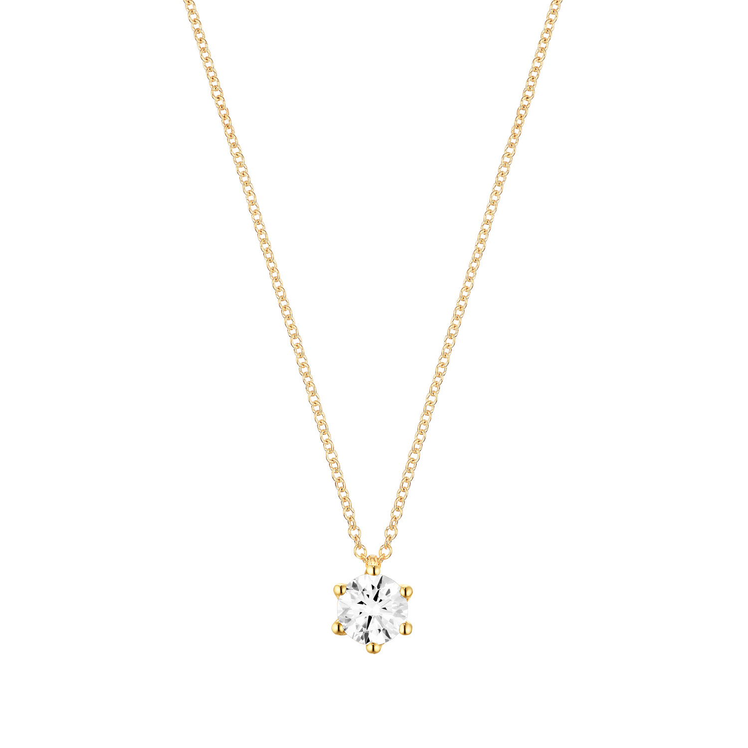 Lab Grown Diamond Collier Gelbgold 585/-