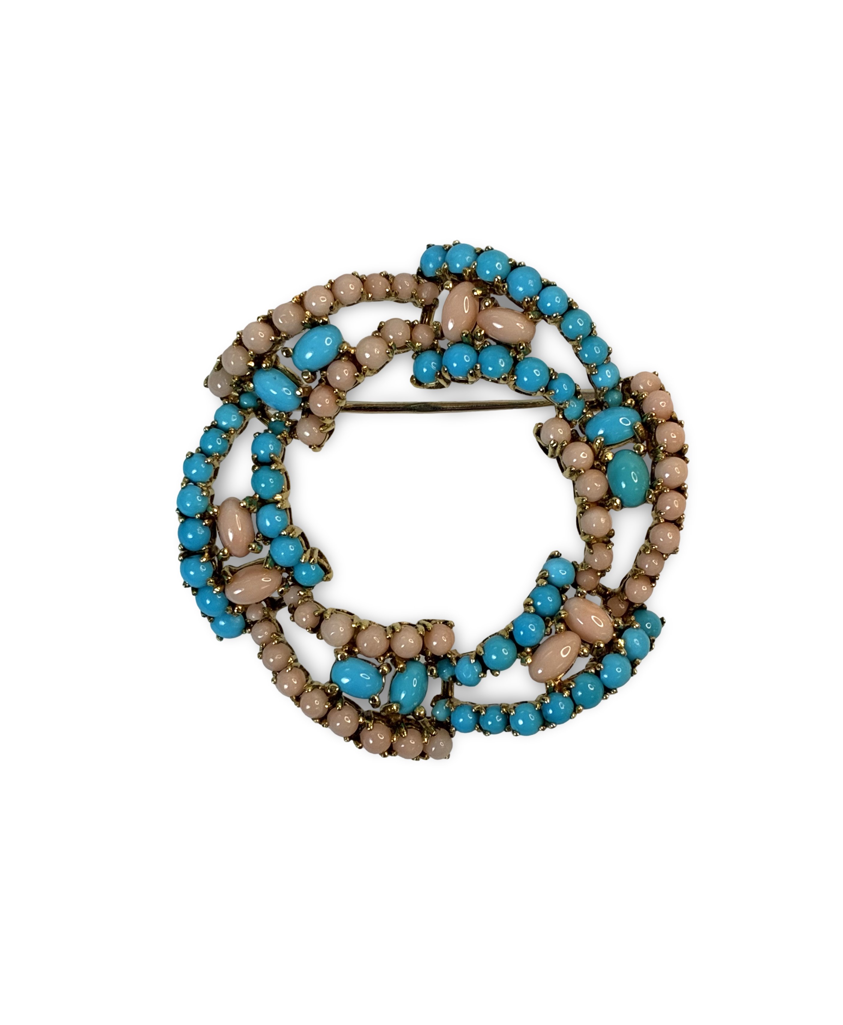 Brosche - Gold/Weißgold 750 - ⌀ ca. 42 mm - Privatbesitz