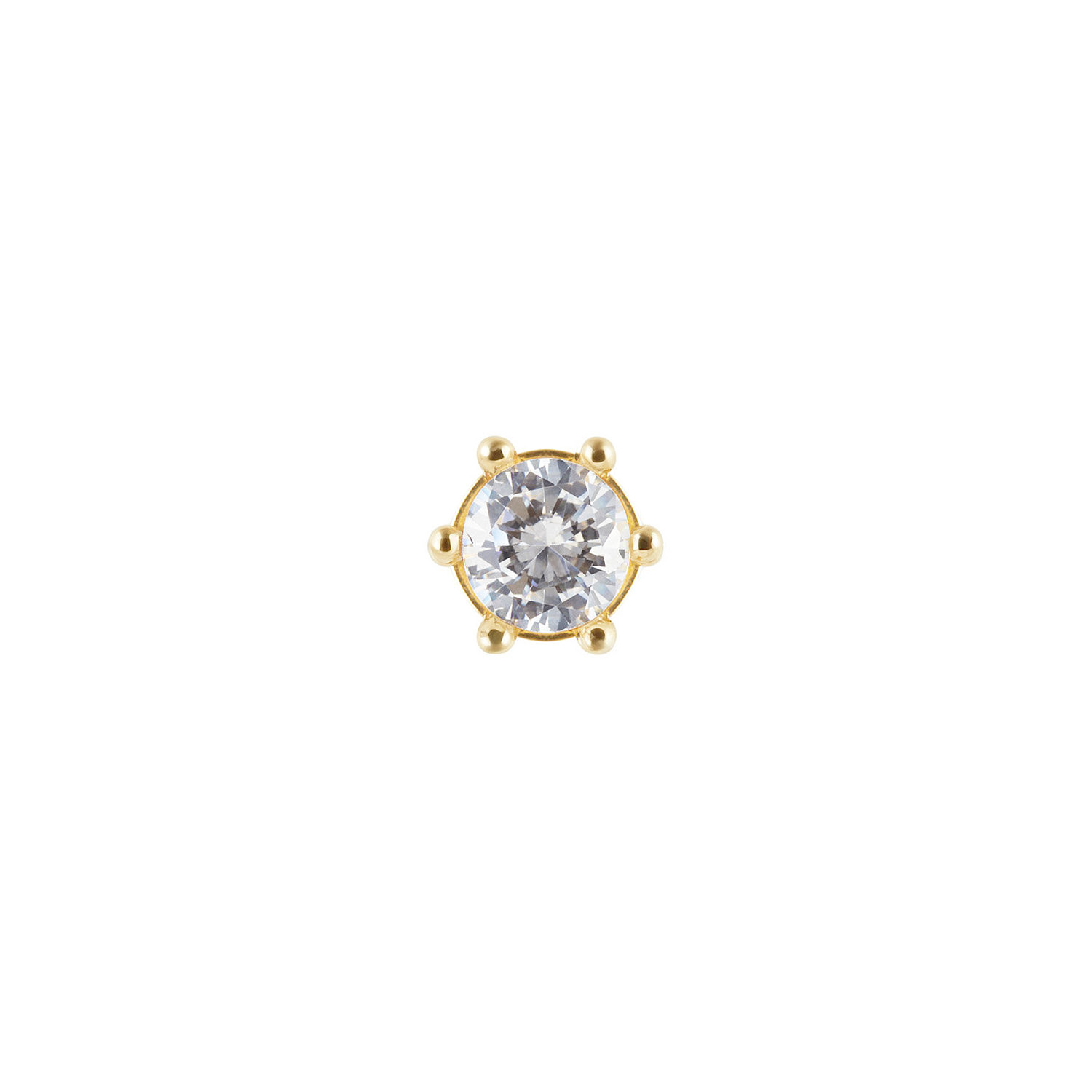 Charlotte TOUCH Kopf ESSENCE Gelbgold 585/- Krappen, mit 1 Lab Grown Diamant