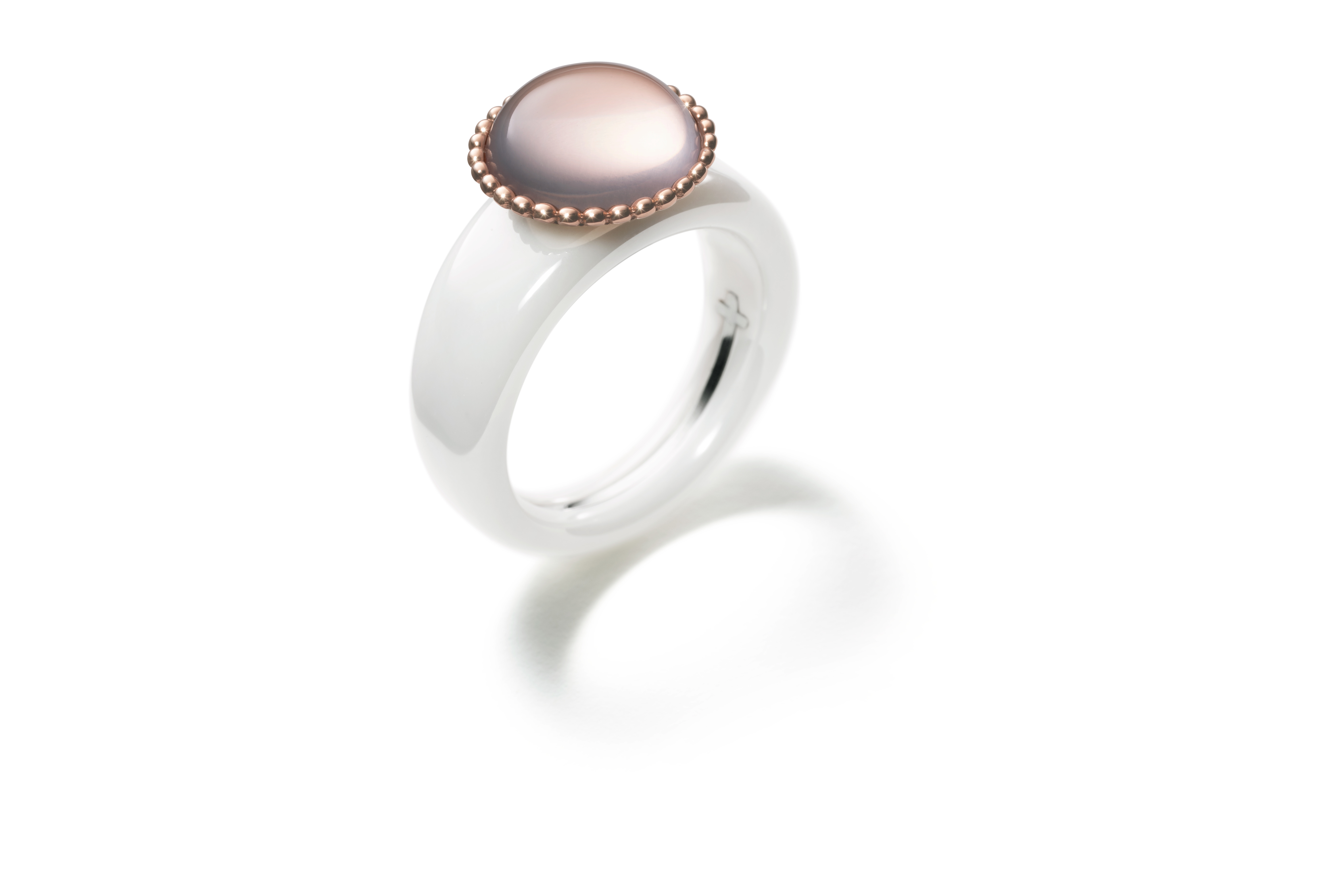 Charlotte Kopf KUGELKREIS Rotgold 585/- mit Rosenquarz