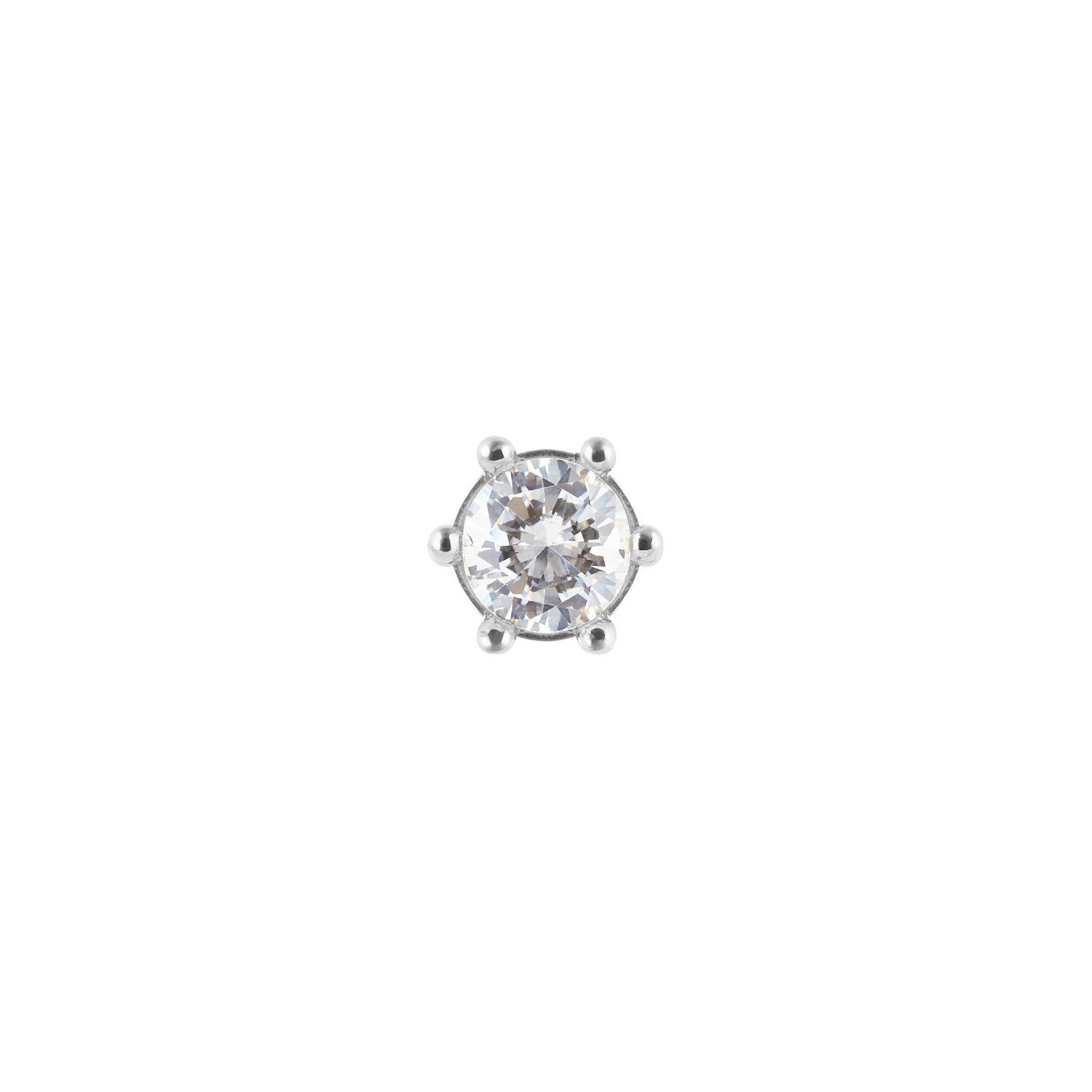 Charlotte TOUCH Kopf ESSENCE Weißgold 585/- Krappen, mit 1 Lab Grown Diamant