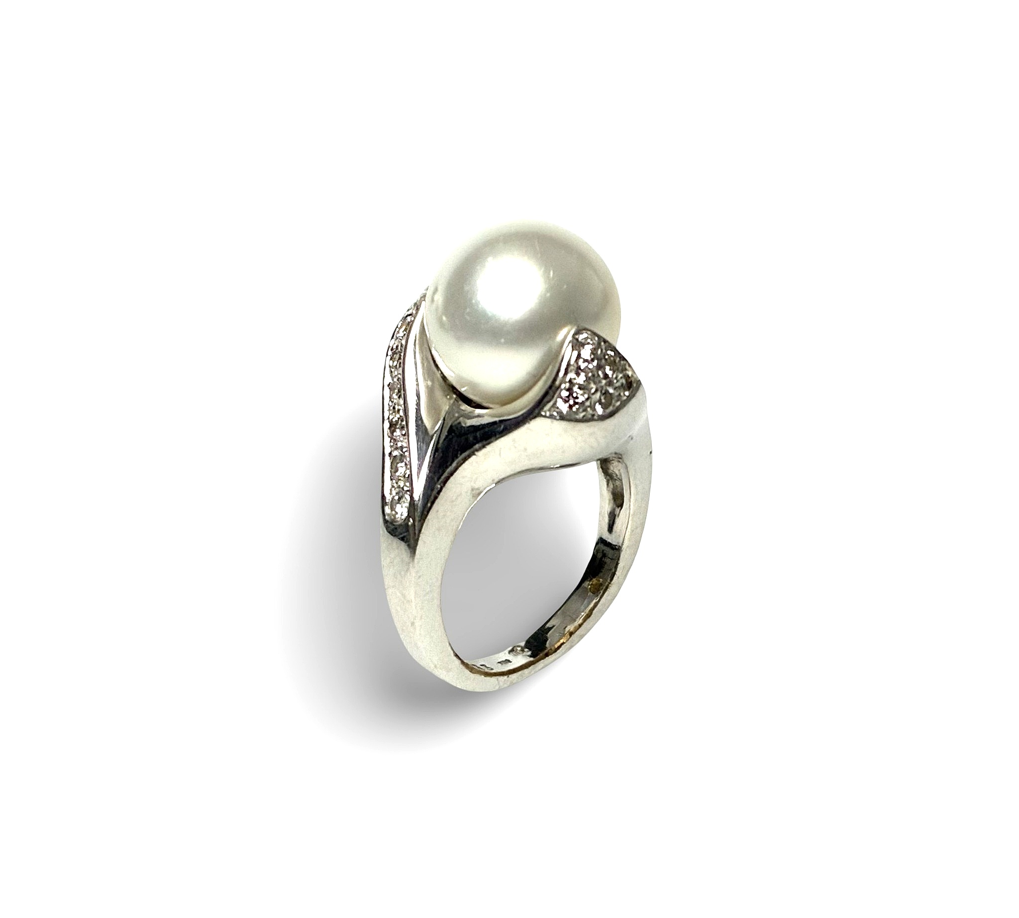 Brillant Kulturperlen Damenring - Gold 750 - RW 50 - Privatbesitz