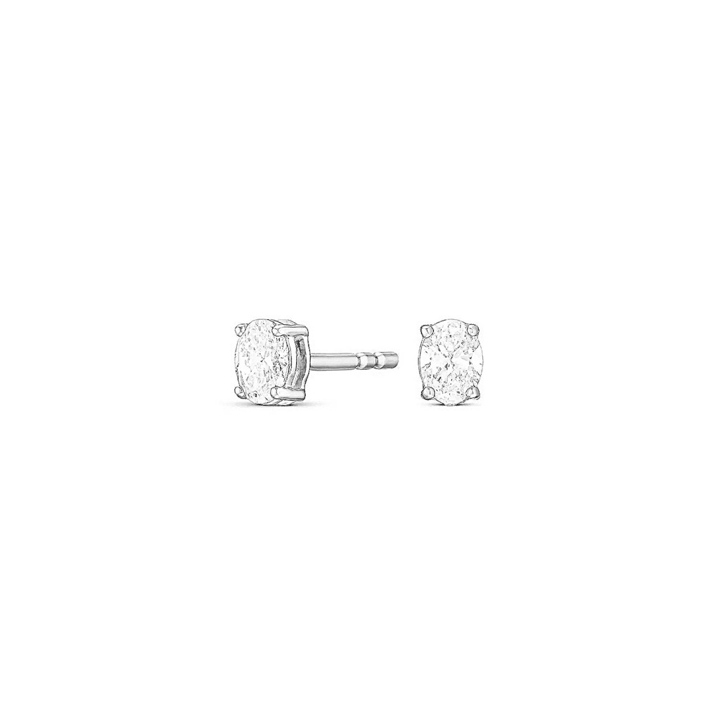 Lab Grown Diamond Ohrstecker Weißgold 585/- im Ovalschliff zus. ca. 0,30 ct.