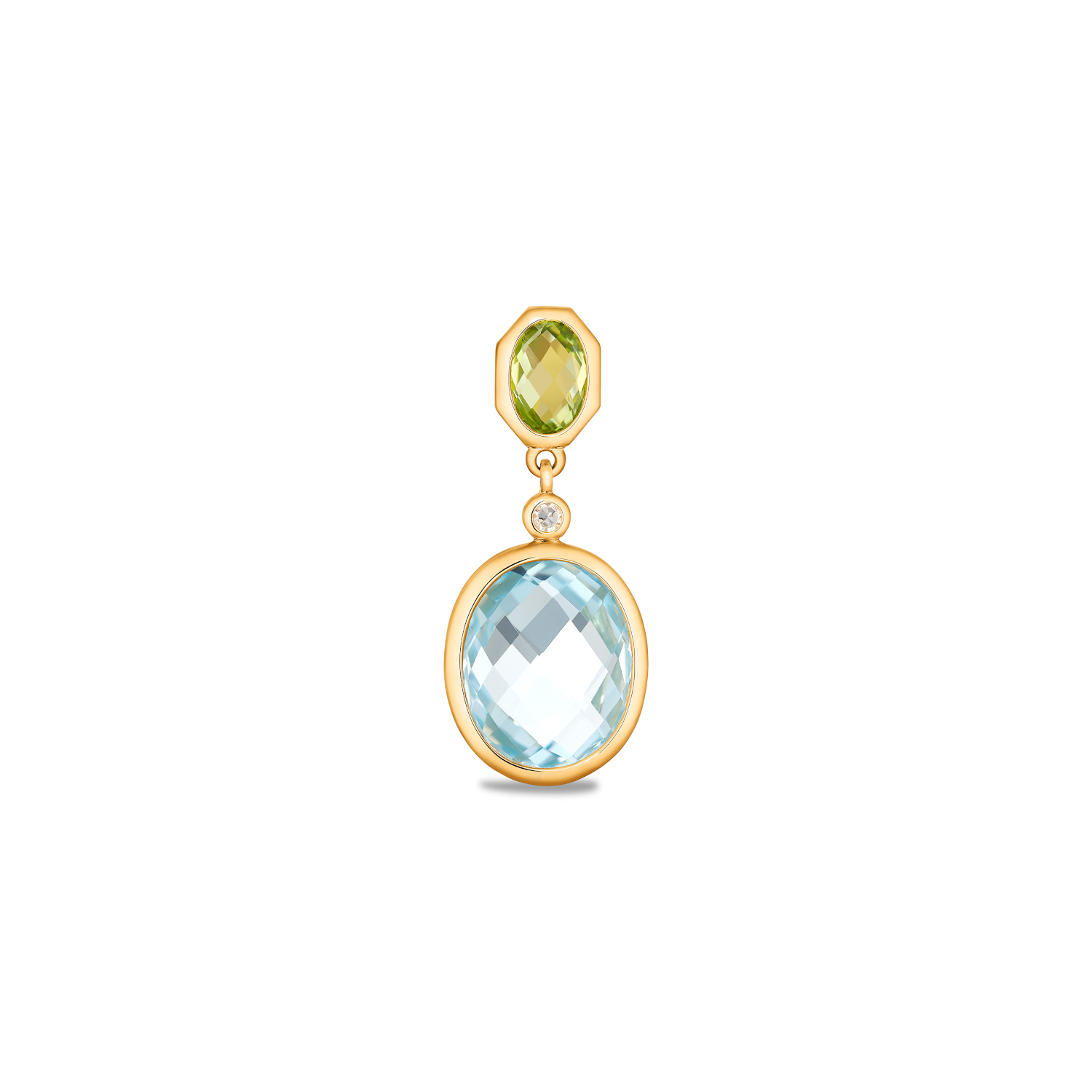 Diamant Topase Peridot Ohrhänger Gelbgold 585/-
