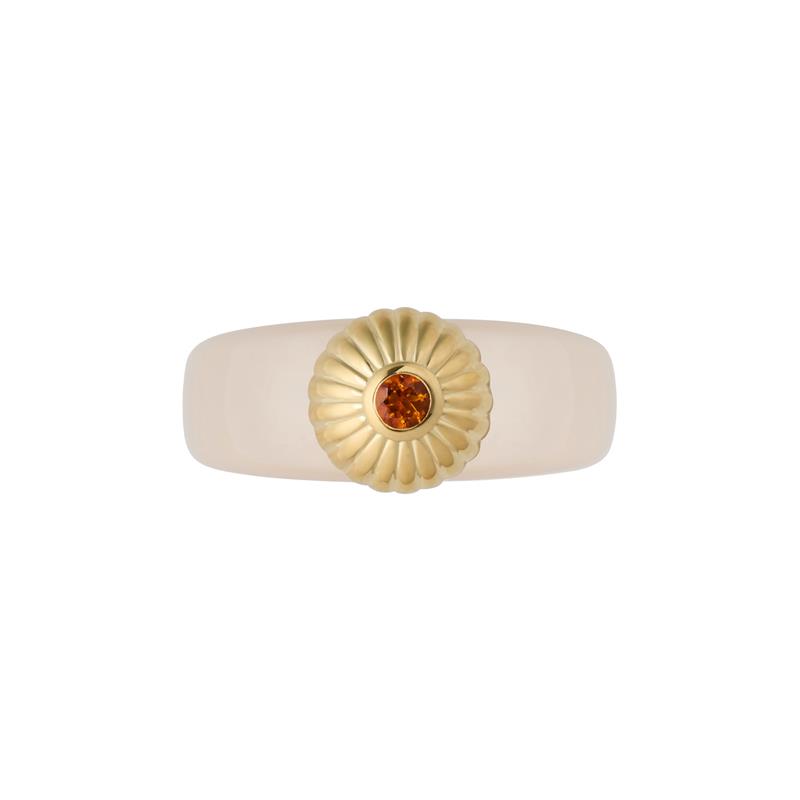 Charlotte Kopf SUN ø10mm Sterlingsilber Gelbgold 585/- vergoldet mit Citrin
