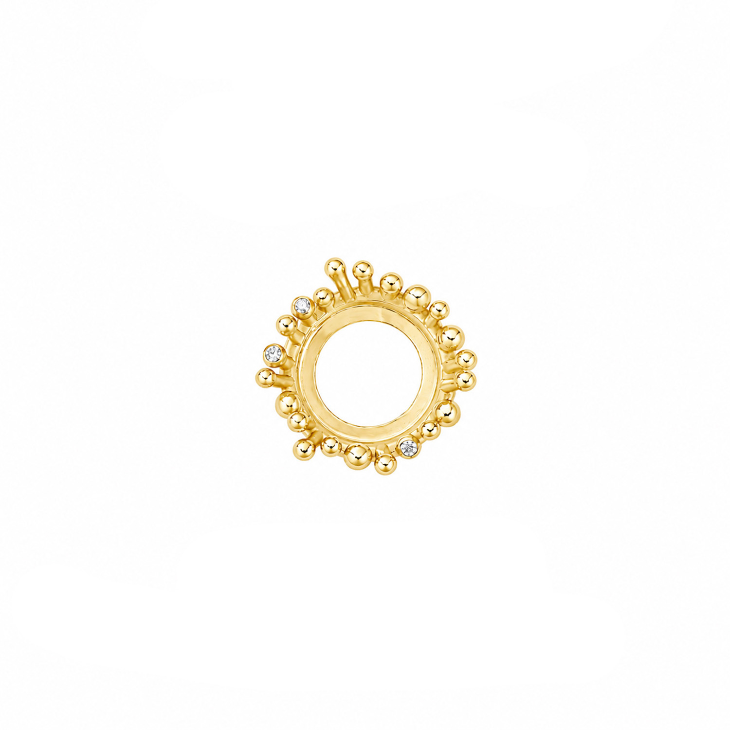 Charlotte Scheibe ANEMONE Sterlingsilber Gelbgold 585 vergoldet mit Brillanten