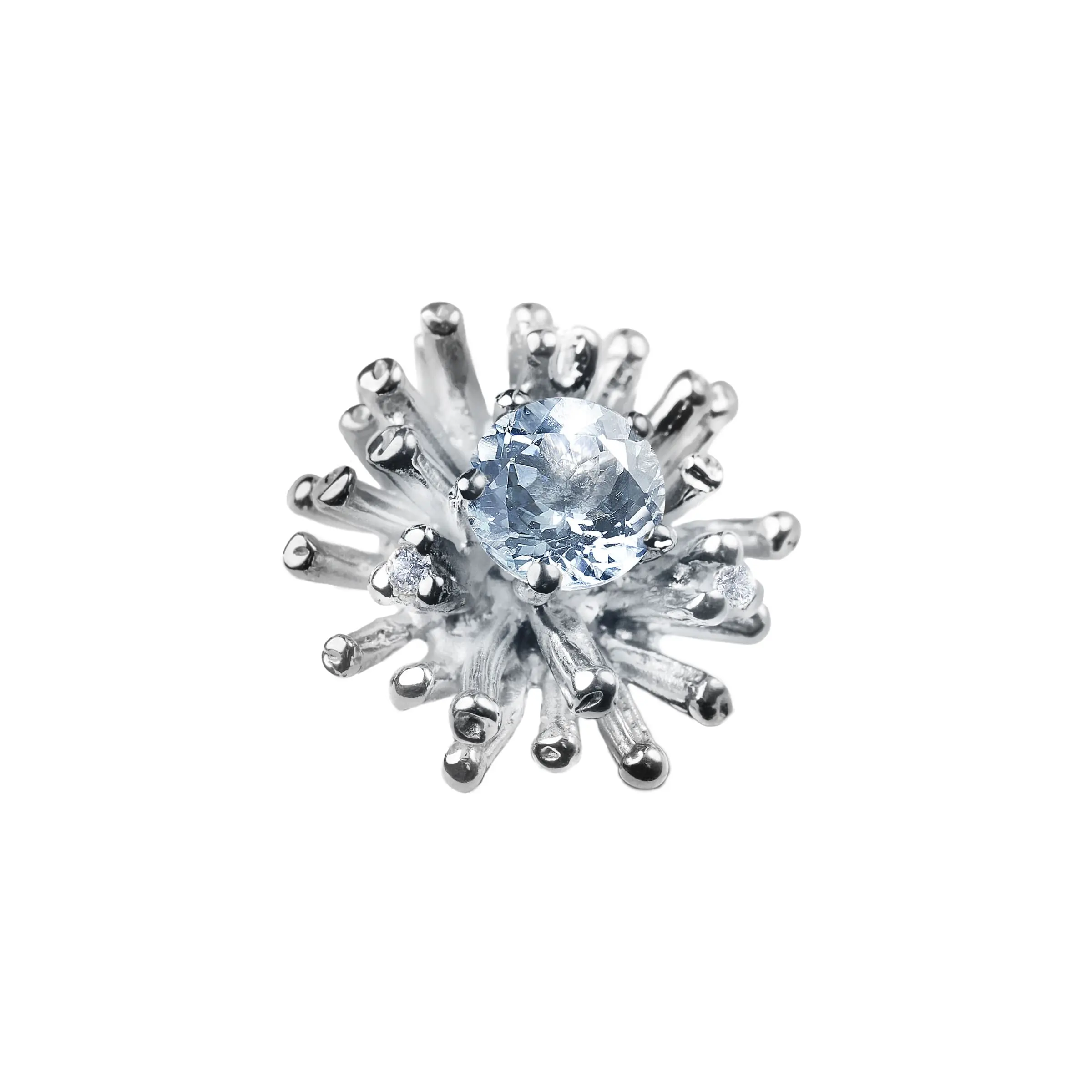 Charlotte Kopf BIGBANG Weißgold 750/- mit Aquamarin und Brillanten