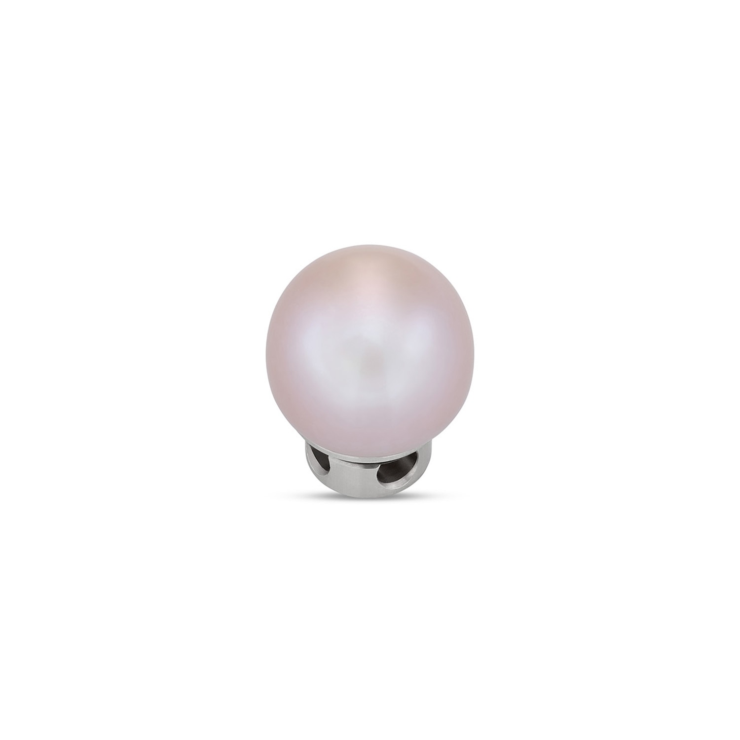 Charlotte Kopf Edelstahl mit Süßwasserperle rosa - 10mm