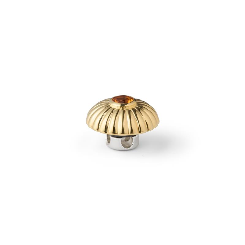 Charlotte Kopf SUN ø10mm Sterlingsilber Gelbgold 585/- vergoldet mit Citrin