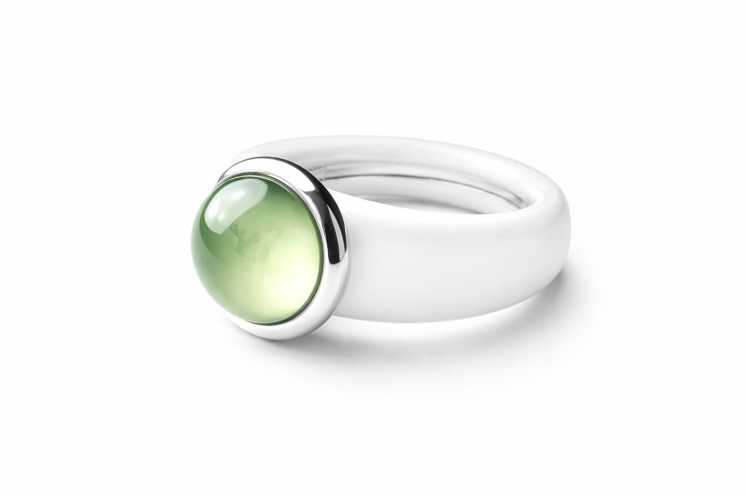 Charlotte Kopf CABOCHON CLASSIC Sterlingsilber mit Prehnit
