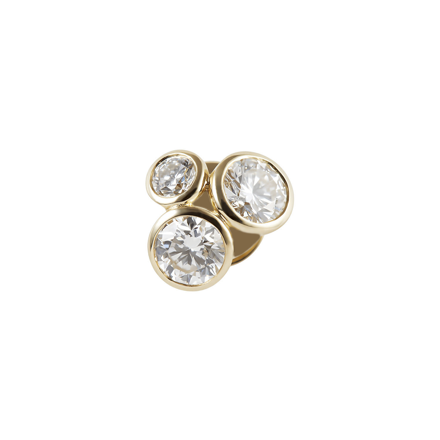 Charlotte TOUCH Kopf TRIO Gelbgold 585/- mit Labgrown Diamanten
