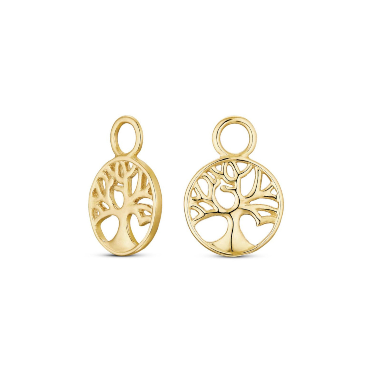 Anhänger für Creolen "Lebensbaum" Gelbgold 585/-