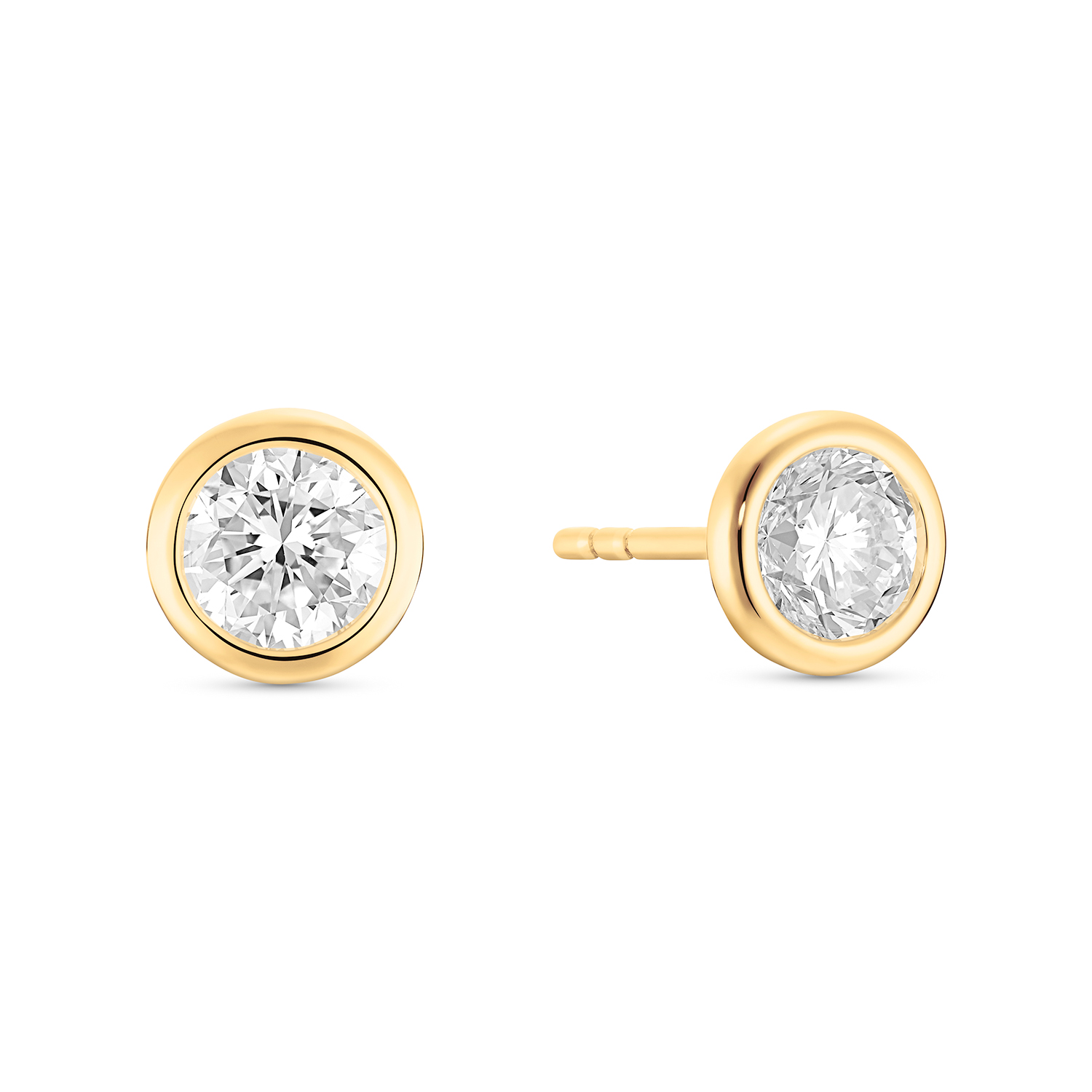 Lab Grown Diamond Solitär Ohrstecker Gelbgold 585/-
