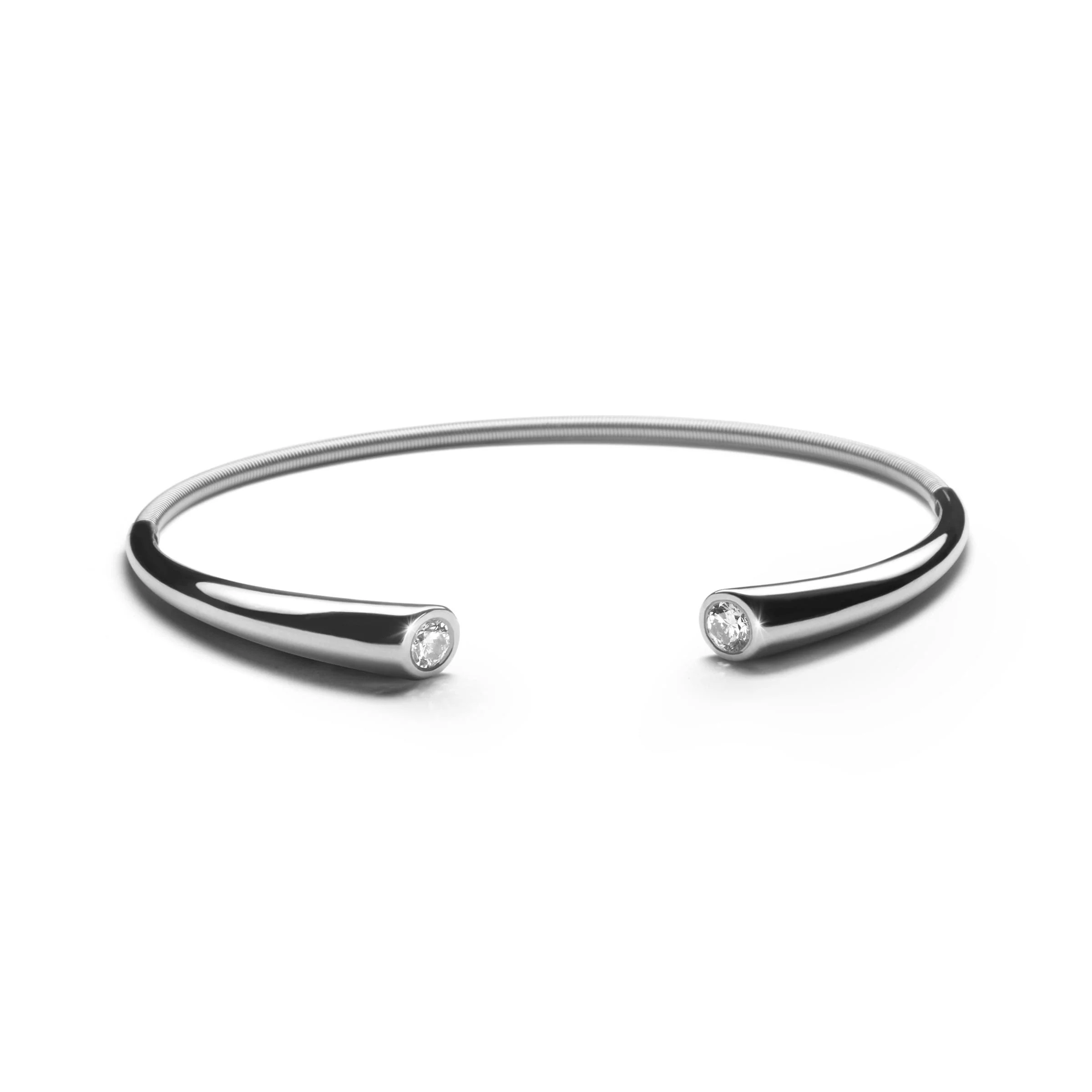 Armspange DIALOG Weißgold 750/- mit 2 Brillanten zus. 0,30ct.