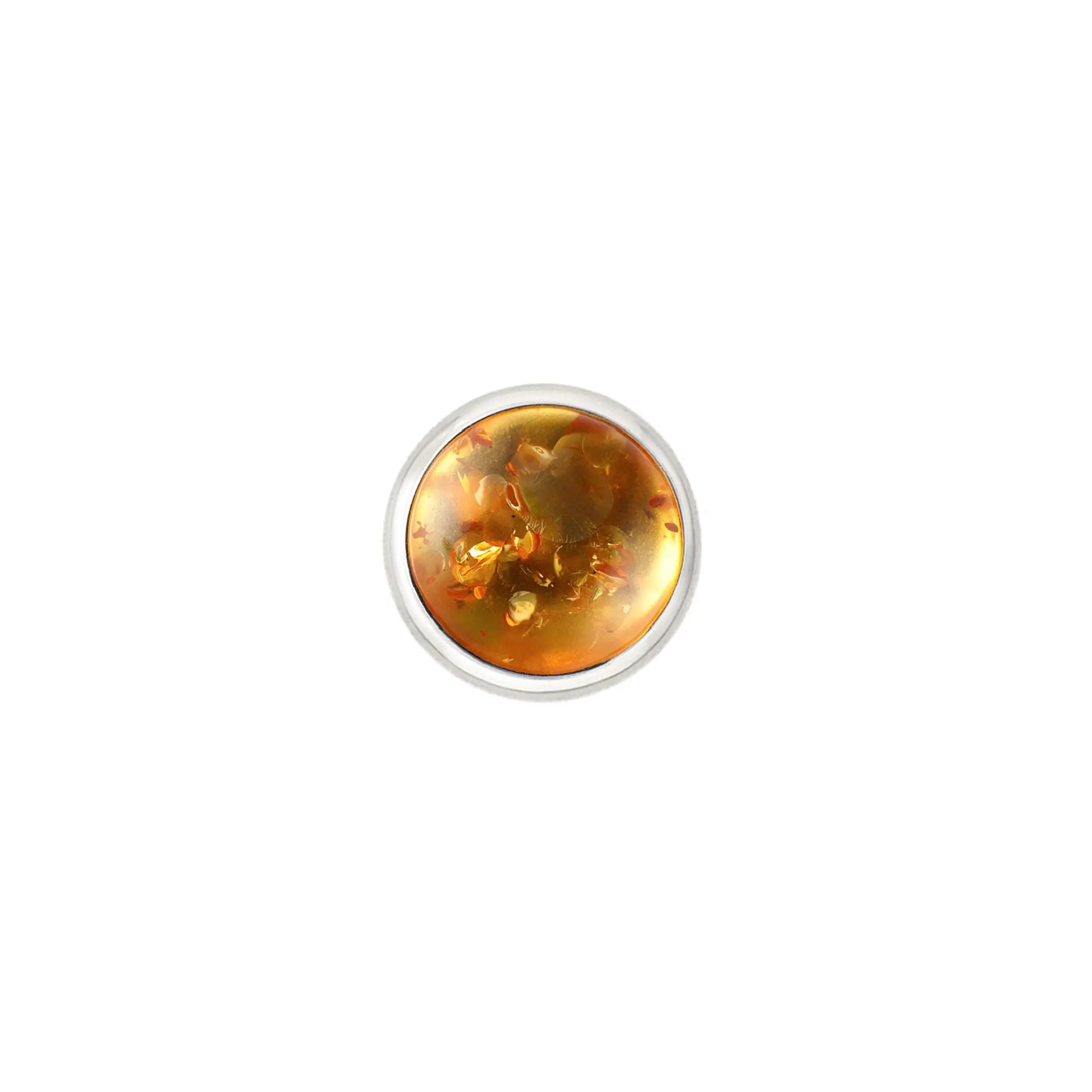 Charlotte Kopf Sterlingsilber mit Golden Brown Amber