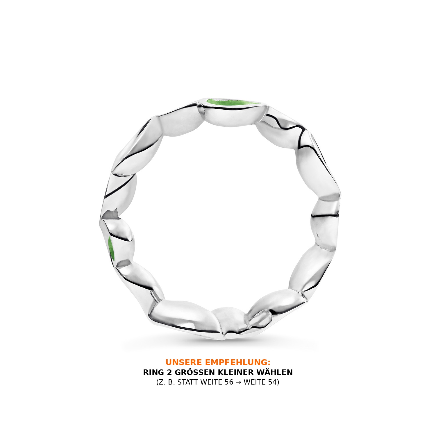 Ring FARBENFROH Sterlingsilber mit Emaille - Hellgrün