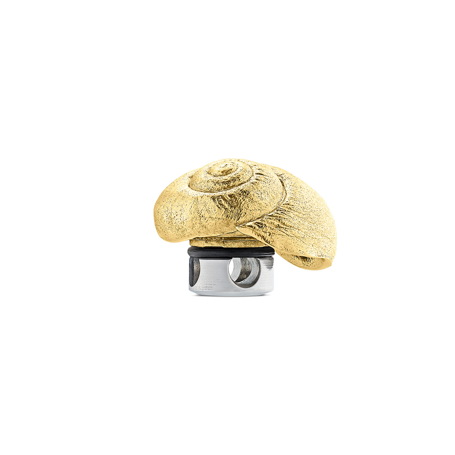 Charlotte TOUCH Kopf SCHNECKE Sterlingsilber Gelbgold 585/- vergoldet